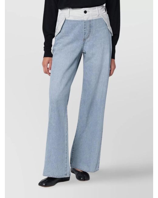 Sacai Blue Denim Wide-Leg Jeans