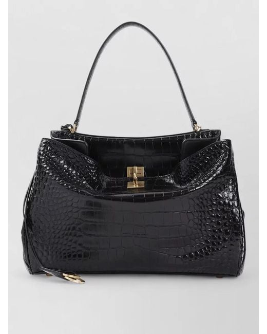 Balenciaga Black Rodeo Medium Leather Shoulder Bag