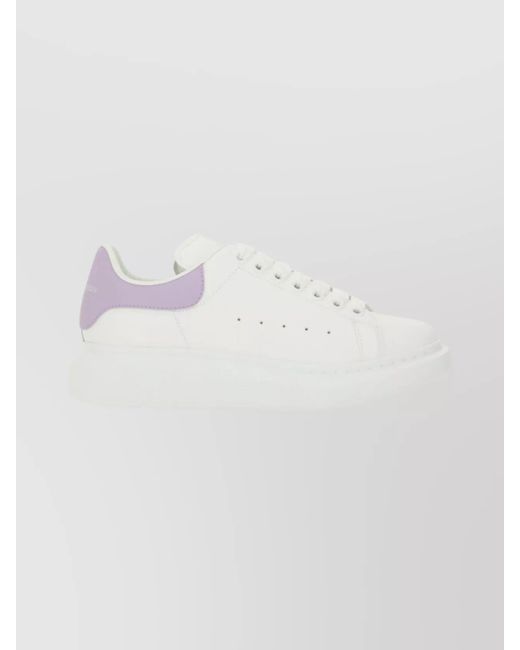 Alexander McQueen White Oversized Sneakers Featuring Rubber Sole
