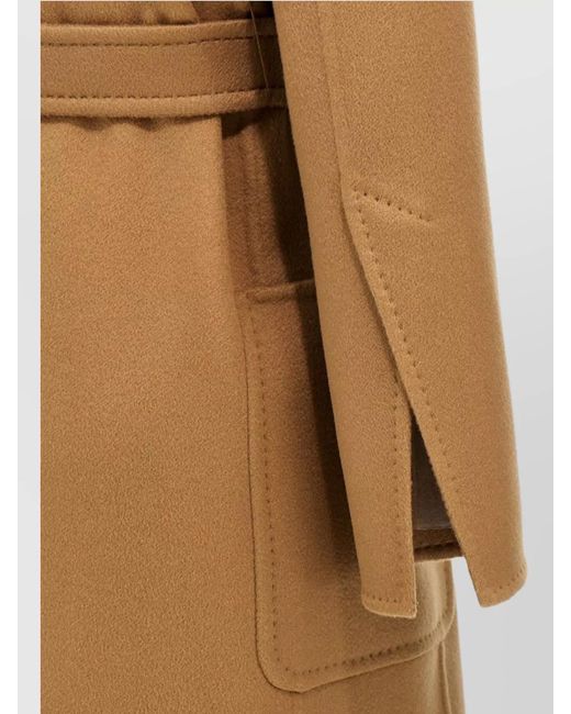 Max Mara Natural Cashmere Belted Single-Breasted Coat