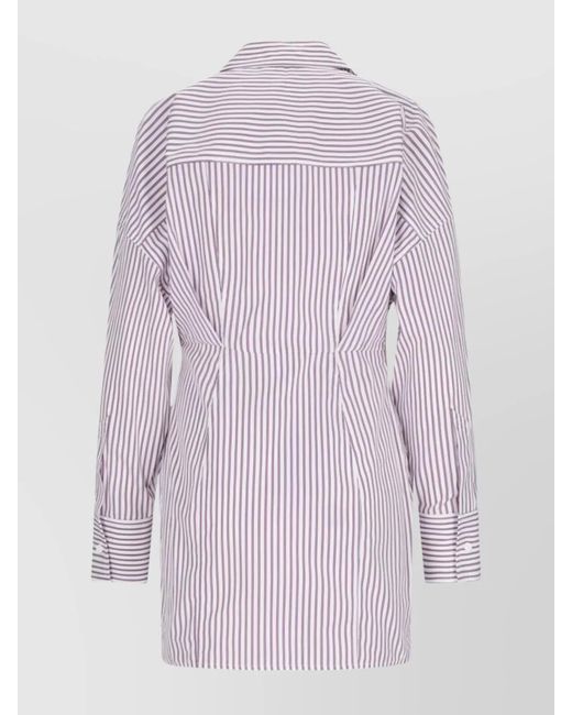 The Attico Purple Cotton Knee-Length Dress