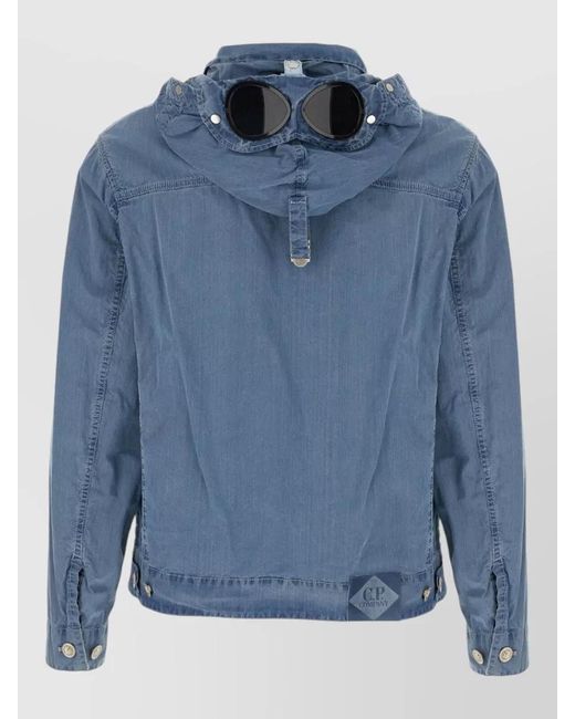 C P Company Blue Denim Padded Coat for men