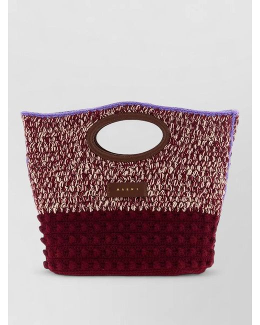 Marni Pink Knot Handle Tote Bag Handcrafted Texture