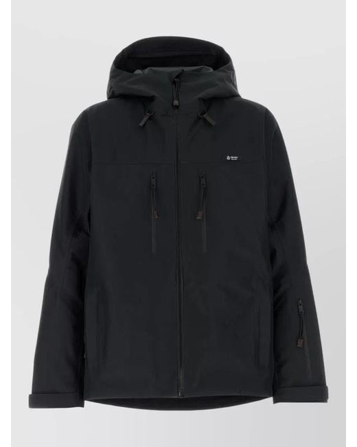 Prada Black Recycled Polyester Hooded Windbreaker Jacket for men