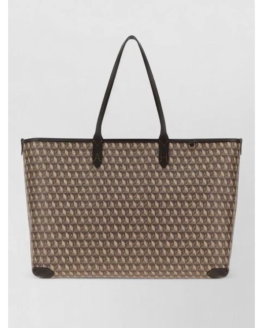 Anya Hindmarch Brown Canvas I Am A Plastic Bag Tote