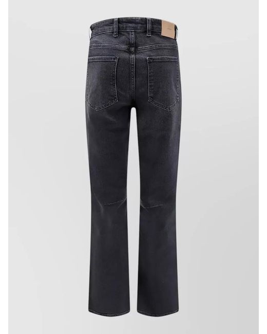 Represent Blue Bootcut Jeans Belt Loops Five Pockets Fringed for men