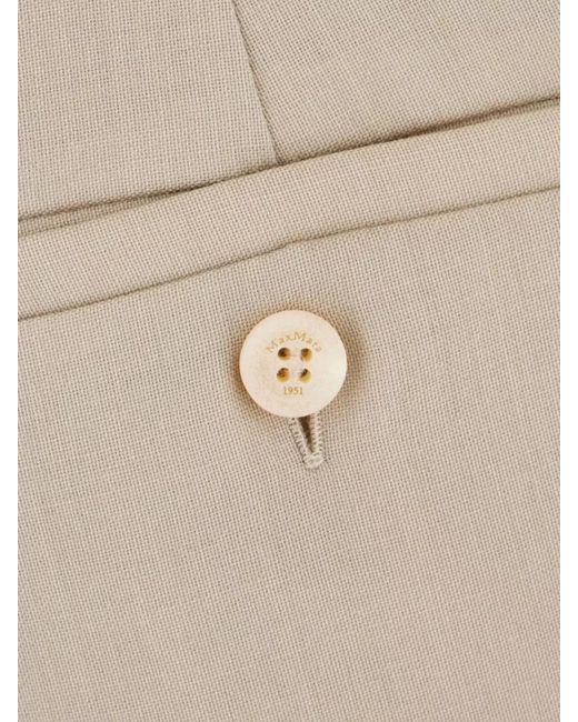 Max Mara Natural Wool Blend Tailored Trousers