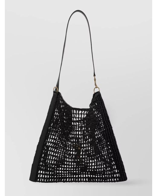 Saint Laurent White Raffia Shoulder Bag for men
