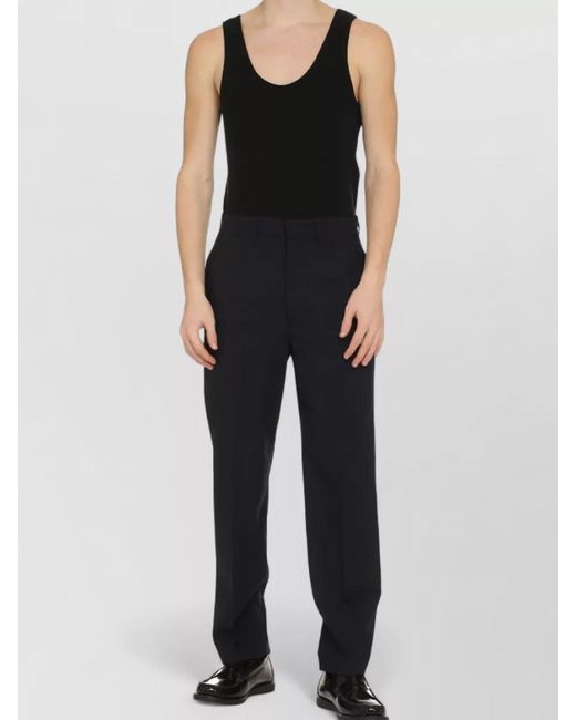 Department 5 Blue E Motion Wool Blend Tailored Trousers for men