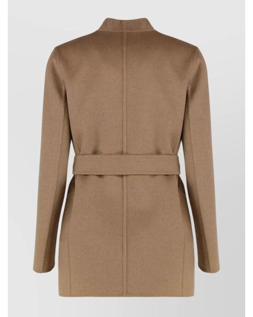 Max Mara Natural Camel Hair Belted Short Jacket