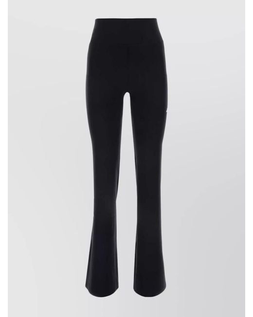 Balenciaga Blue Logo Print Flared Trousers