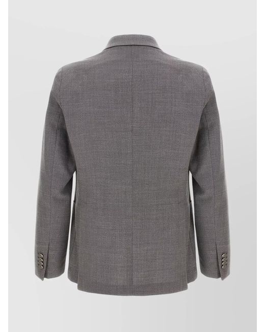 Tagliatore Gray Virgin Wool Montecarlo Blazer for men