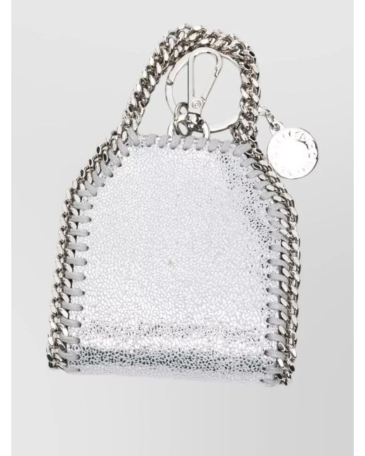Stella McCartney Gray Falabella Airpods Case Chain Strap Pendant