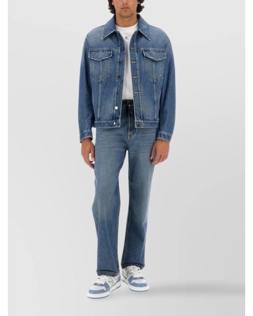 Fendi Blue Denim Regular-Fit Jacket for men