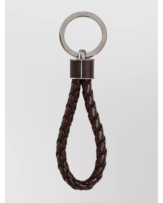 Bottega Veneta White Leather Keyring for men