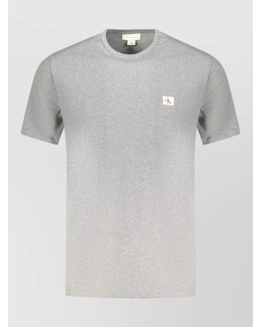 Calvin Klein Gray Cotton T-Shirt for men