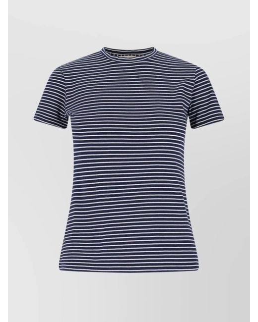 Nili Lotan Blue Crew Neck Striped Pattern