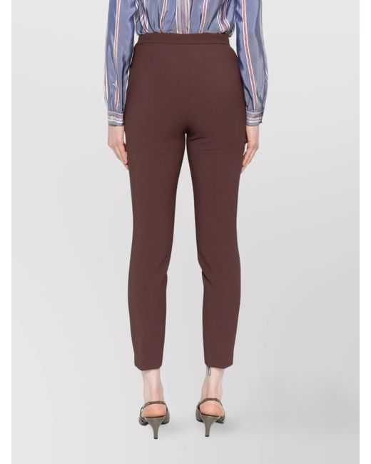 Elisabetta Franchi Purple Cropped Trousers