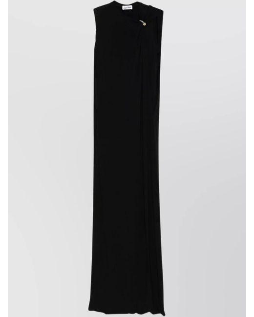 Jean Paul Gaultier Black Asymmetric One Shoulder Maxi Dress