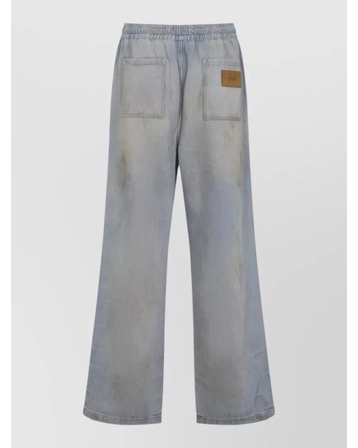 Amiri Gray Cotton Relaxed Baggy Jeans for men