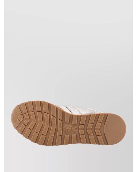 Brunello Cucinelli Pink Leather Suede Sneakers Rubber Sole Pull Tab