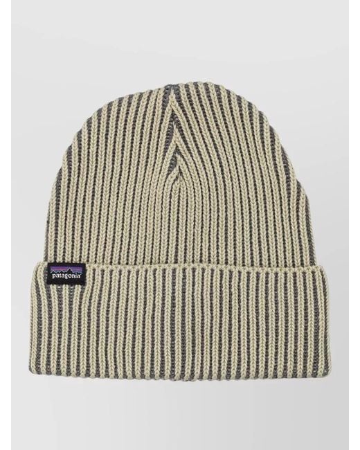 Patagonia Multicolor Fisherman Beanie Folded Cuff Ribbed Texture for men