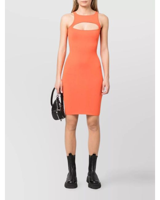 DSquared² Orange Knee-Length Dress