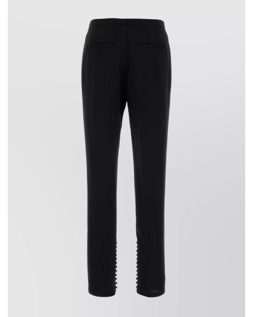 Dries Van Noten Black High-Rise Straight-Leg Tailored Trousers