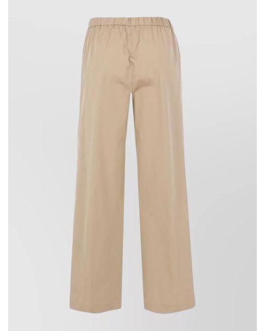 Aspesi Natural Silk Wide-Leg Trousers