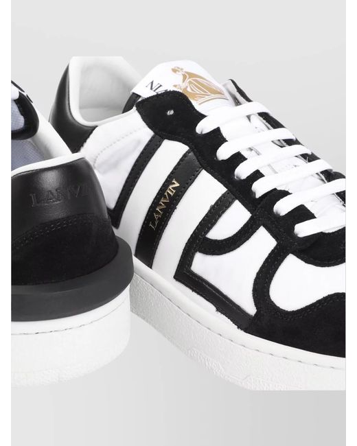 Lanvin Metallic Leather Clay Low-Top Sneakers