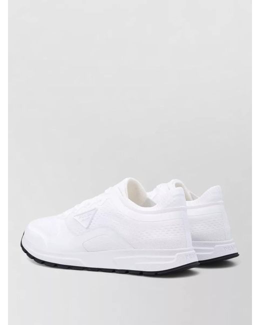 Prada White Prax 2.0 Low-Top Sneakers