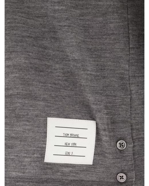 Thom Browne Gray Wool T-Shirt for men