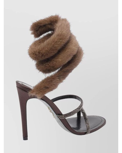 Rene Caovilla Multicolor Strappy Open Toe Heeled Sandals