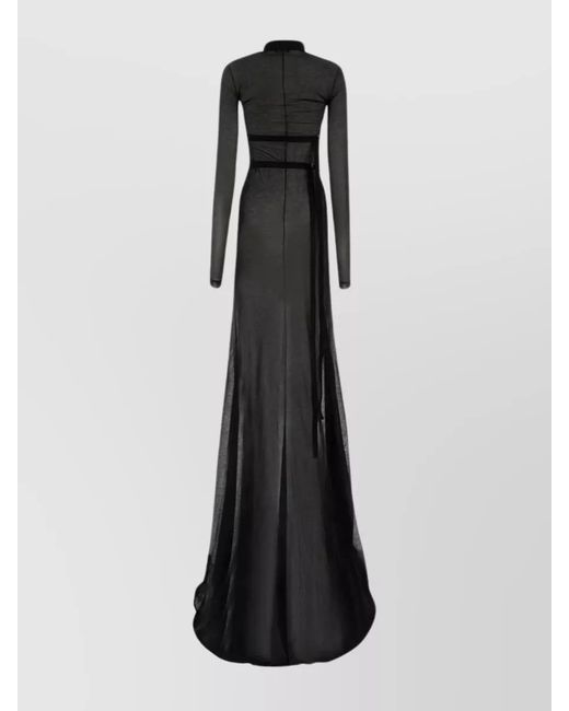 Ann Demeulemeester Black Cotton Blend Maxi Dress