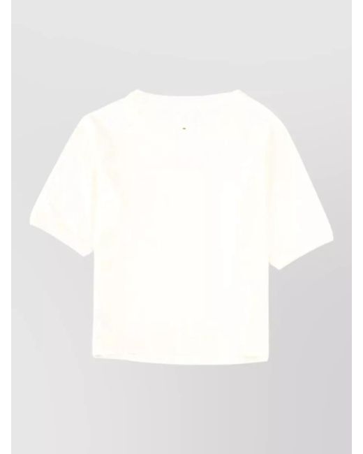 Margaret Howell Natural Raglan Crew Neck Plain Short Sleeve T-Shirt