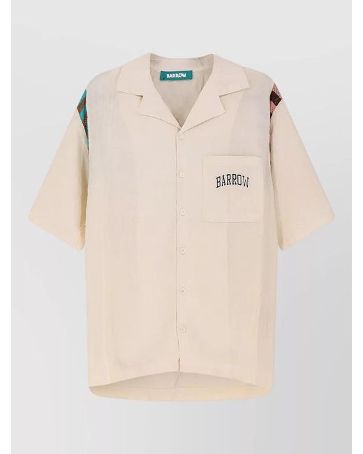 Barrow Natural Viscose Oversized Short-Sleeve Shirt for men