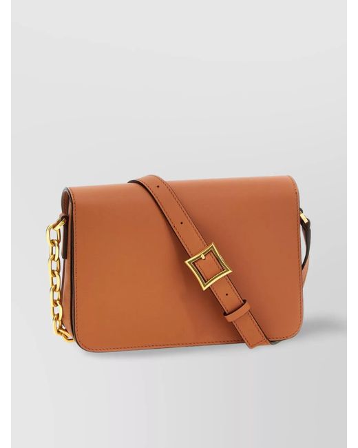 MCM Brown Na Leather Crossbody Bag