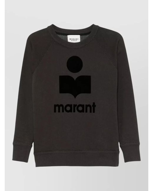 Isabel Marant Black Knitwear Crew Neck Raglan Sleeves Ribbed Trim
