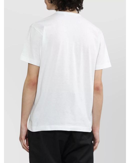 Comme des Garçons White Cotton T Shirt Crew Neck Heart