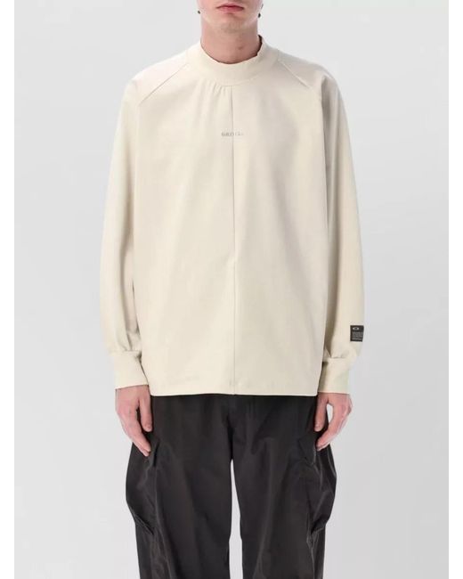 Oakley White Crew Neck Knit Sweater Long Sleeves for men