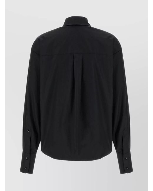 Sportmax Black Cotton Poplin Shirt