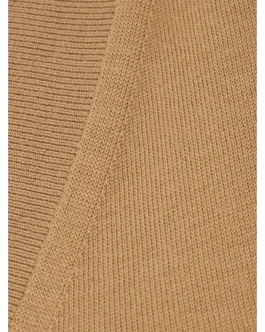 Michael Kors Natural Merino Wool Loose-Fit V-Neck Jumper