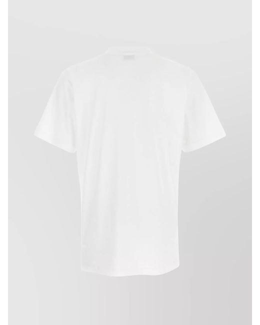 Moschino White Cotton Logo T-Shirt for men