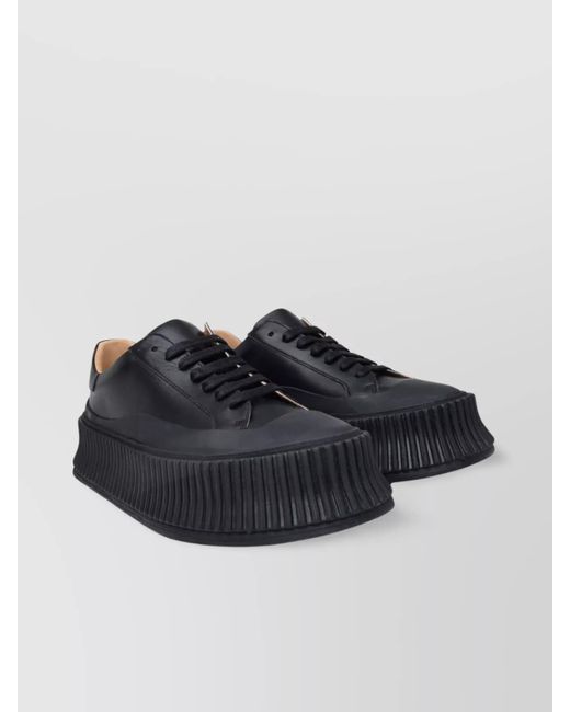 Jil Sander Blue Leather Sneakers