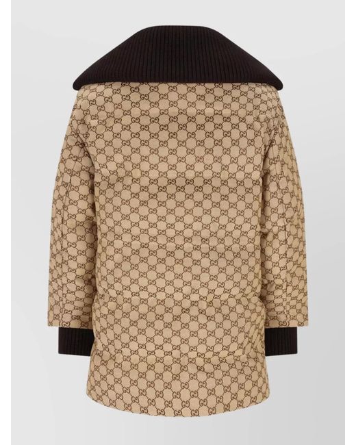 Gucci Natural Gg Allover Long Bomber