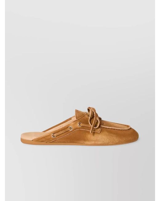 Miu Miu Natural Leather Mules