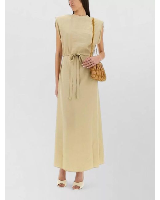 Alysi Natural Peach Touch Long Dress Waist Tie