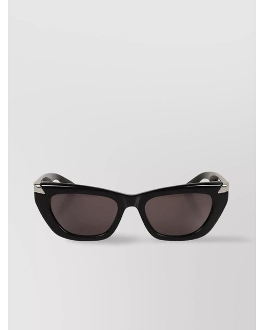 McQueen Brown Acetate Punk Rivet Sunglasses