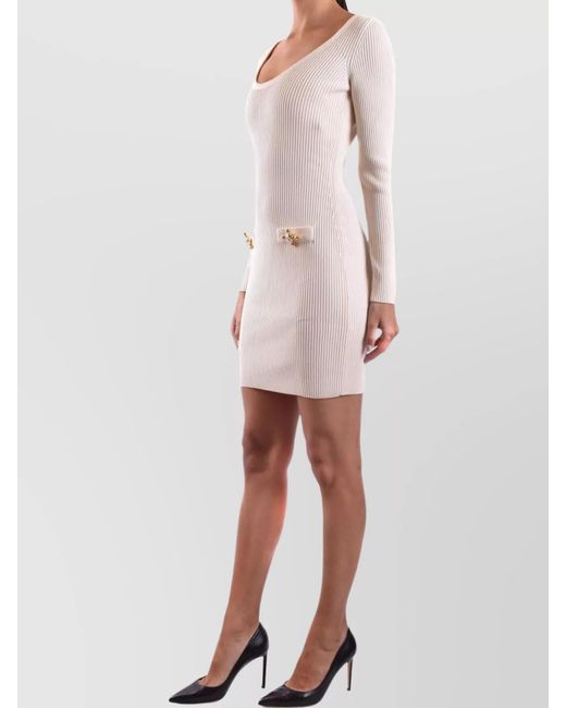 Moschino Pink Wool Mini Dress