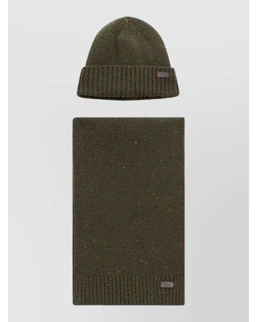 Barbour Multicolor Winter Hat And Scarf Set for men